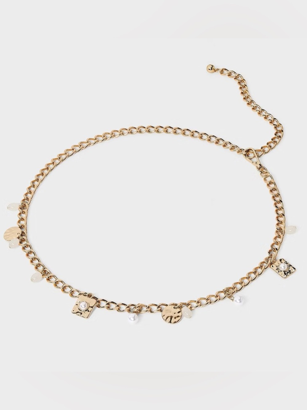 A New Day Chain Charm Belt Gold Tone Clasp Close Size XL/XXL